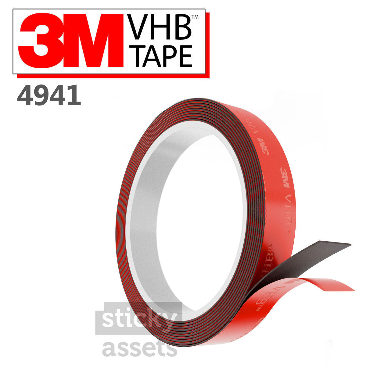 Double Sided Tape, 3M VHB 4941 Grey