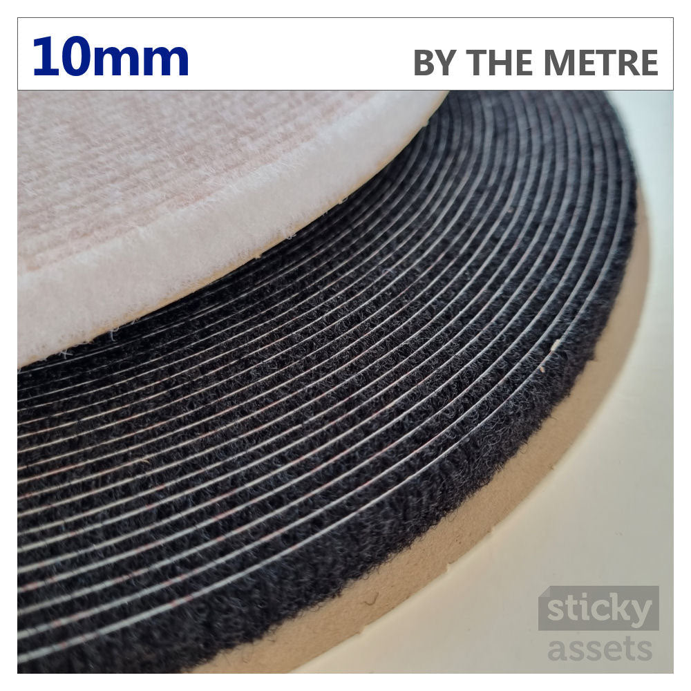 VELCRO® Brand 10mm Self-Adhesive Tape, By The Metre