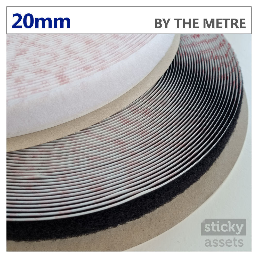 VELCRO® Brand 20mm Self-Adhesive Tape, By The Metre