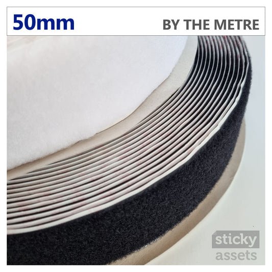 VELCRO® Brand 50mm Self-Adhesive Tape, By The Metre